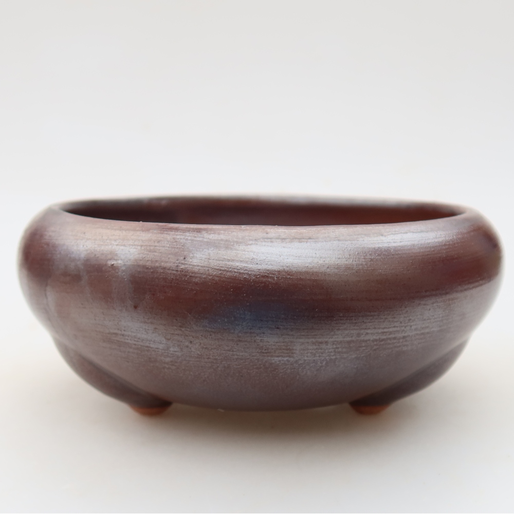 Ceramiczna miska do bonsai 15 x 15 x 6,5 cm, kolor metaliczny
