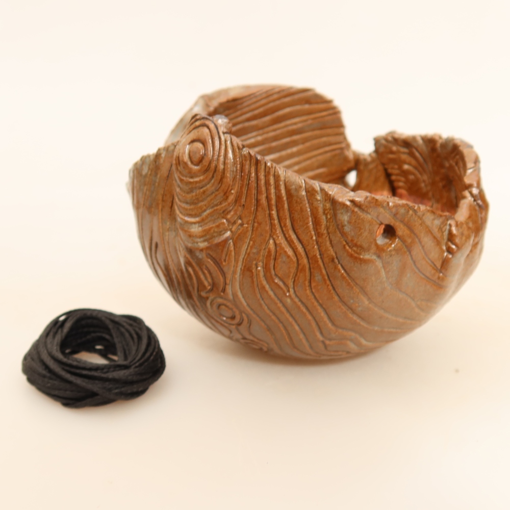 Ceramiczna skorupa do kokedamy 10 x 10 x 7,5 cm, kolor brązowy