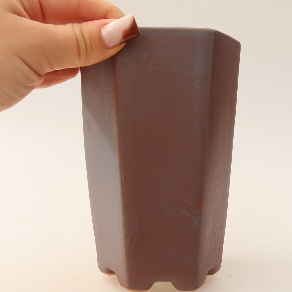 Ceramiczna miska do bonsai 9,5 x 8,5 x 14,5 cm, kolor metaliczny