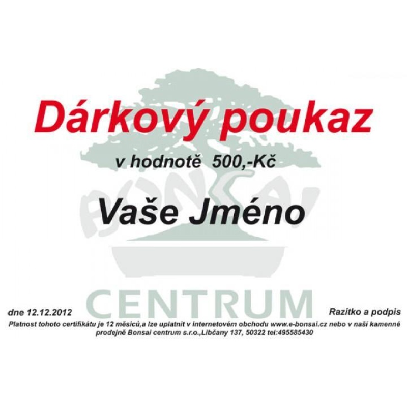Kupon podarunkowy 500 CZK