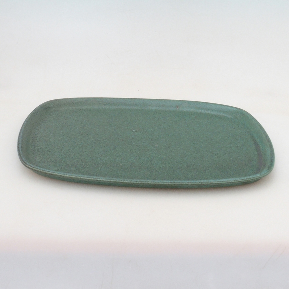 Ceramiczny spodek H10 – 34 x 23,5 x 1,5 cm – zielony