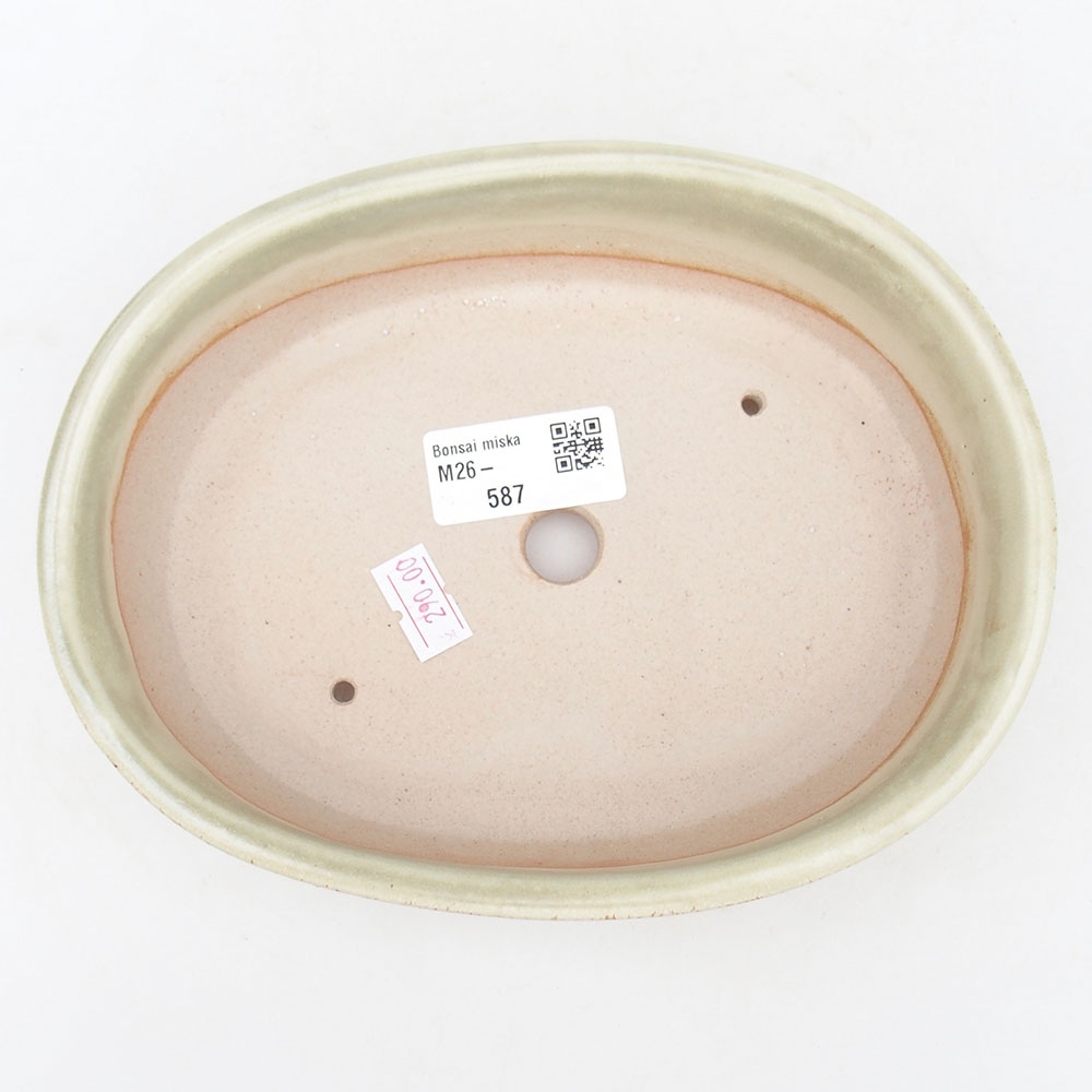 Ceramiczna miska do bonsai 19 x 14 x 5 cm, zielona