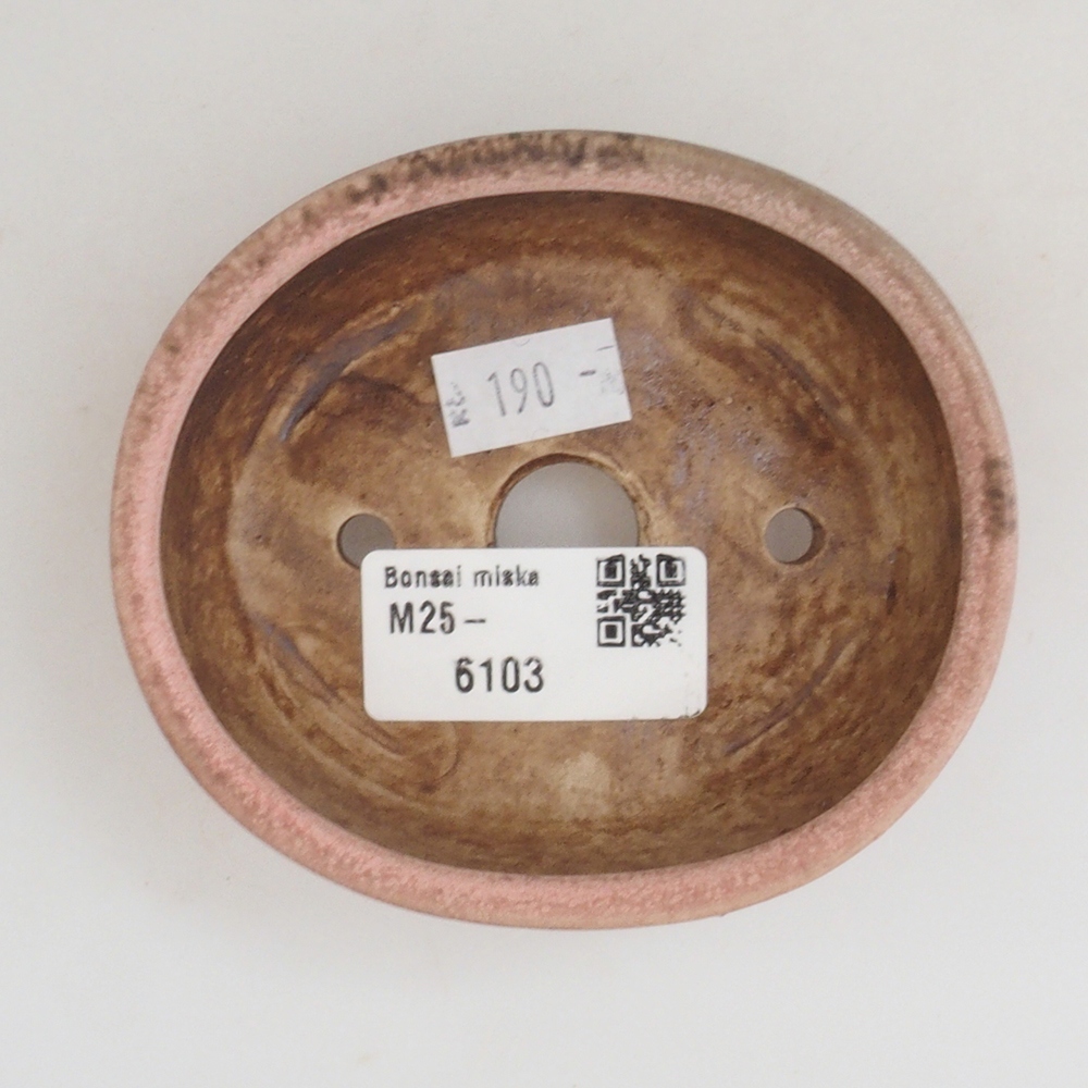 Ceramiczna miska do bonsai 9,5 x 8 x 3 cm, kolor różowy