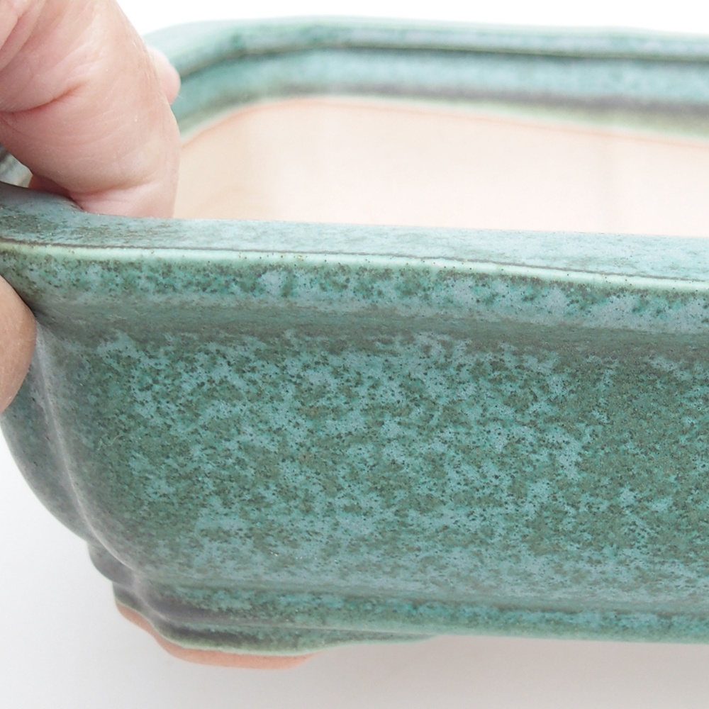 Bonsai bowl H20 - 26,5 x 21,5 x 6,5 cm. - zielony