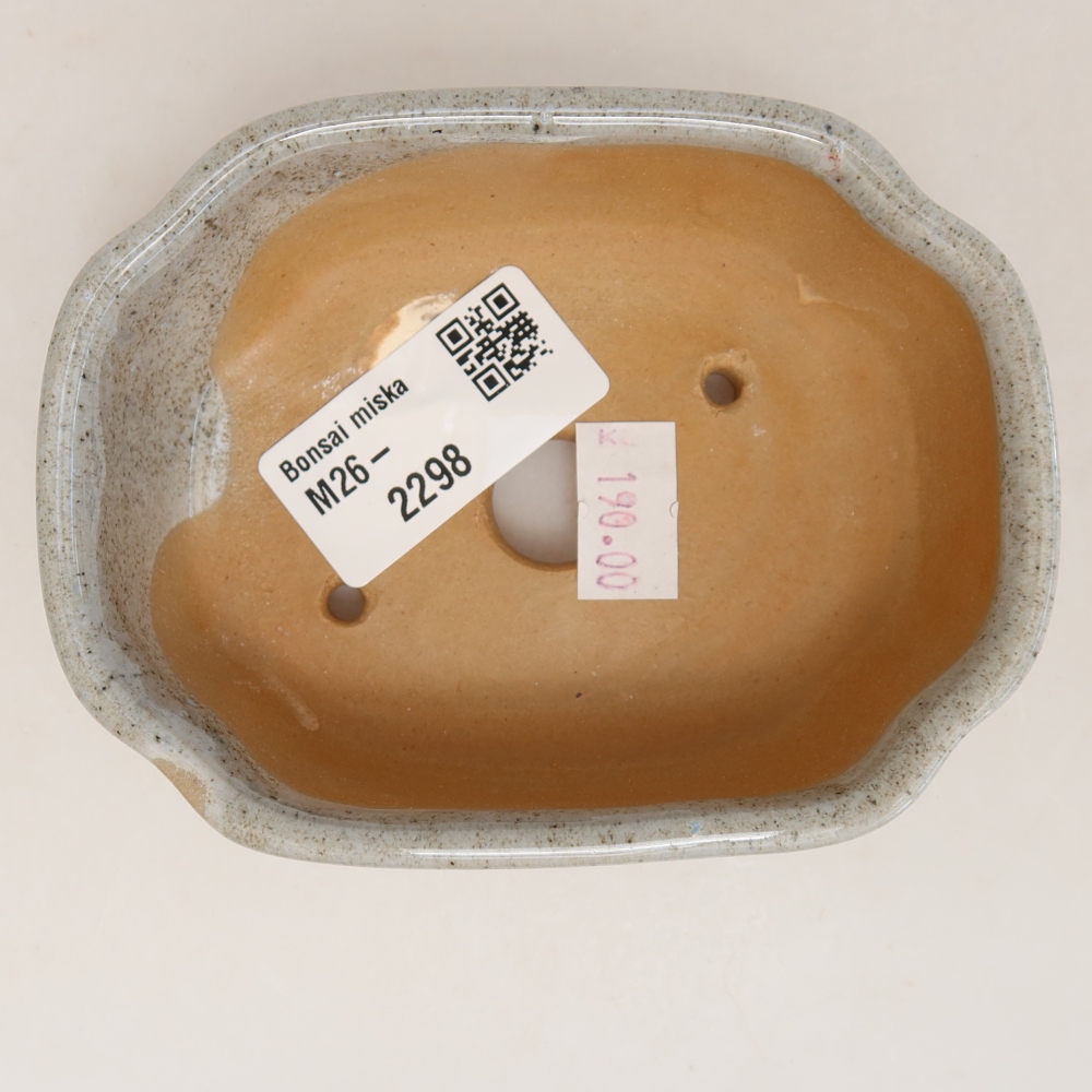 Ceramiczna miska do bonsai 10,5 x 8 x 4 cm, kolor szary