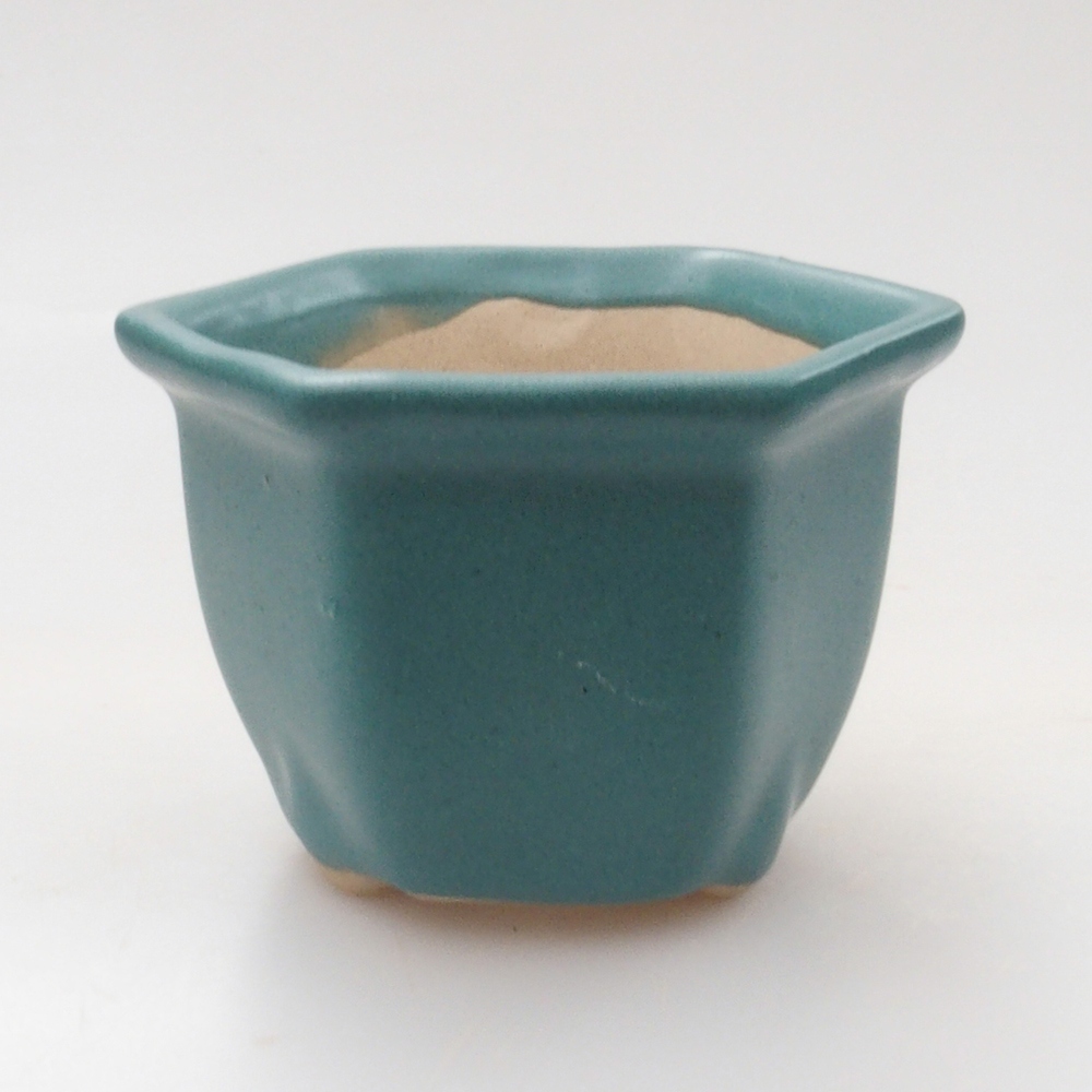 Ceramiczna miska bonsai 6,5 x 6,5 x 5 cm, kolor niebieski
