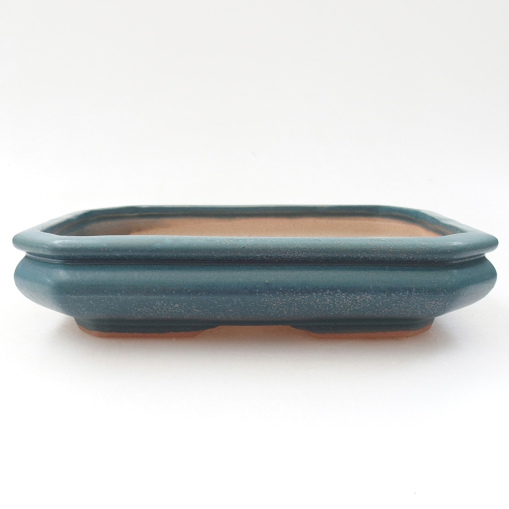 Ceramiczna miska bonsai 19 x 13,5 x 4,5 cm, kolor niebieski