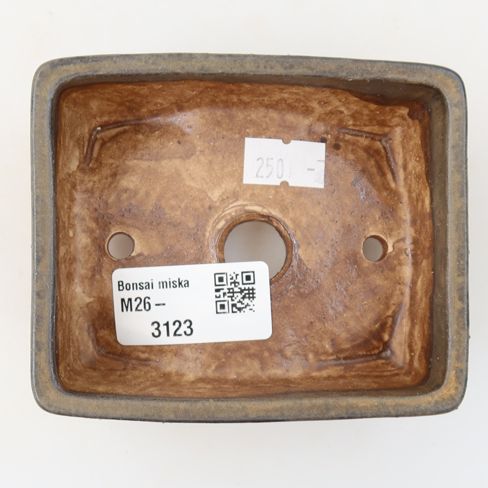 Ceramiczna miska do bonsai 10 x 8 x 4 cm, brązowa
