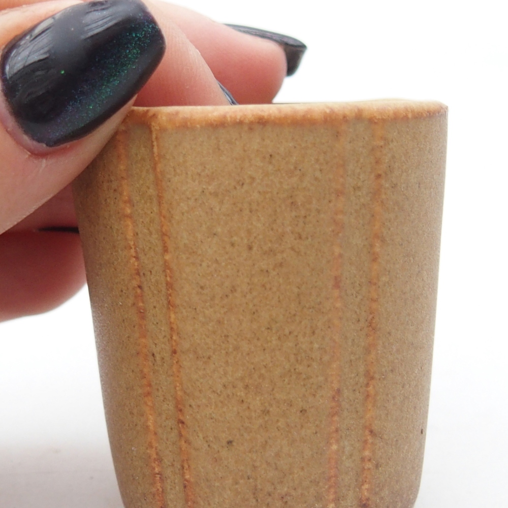 Mini miska do bonsai 4 x 4 x 4,5 cm, brązowa