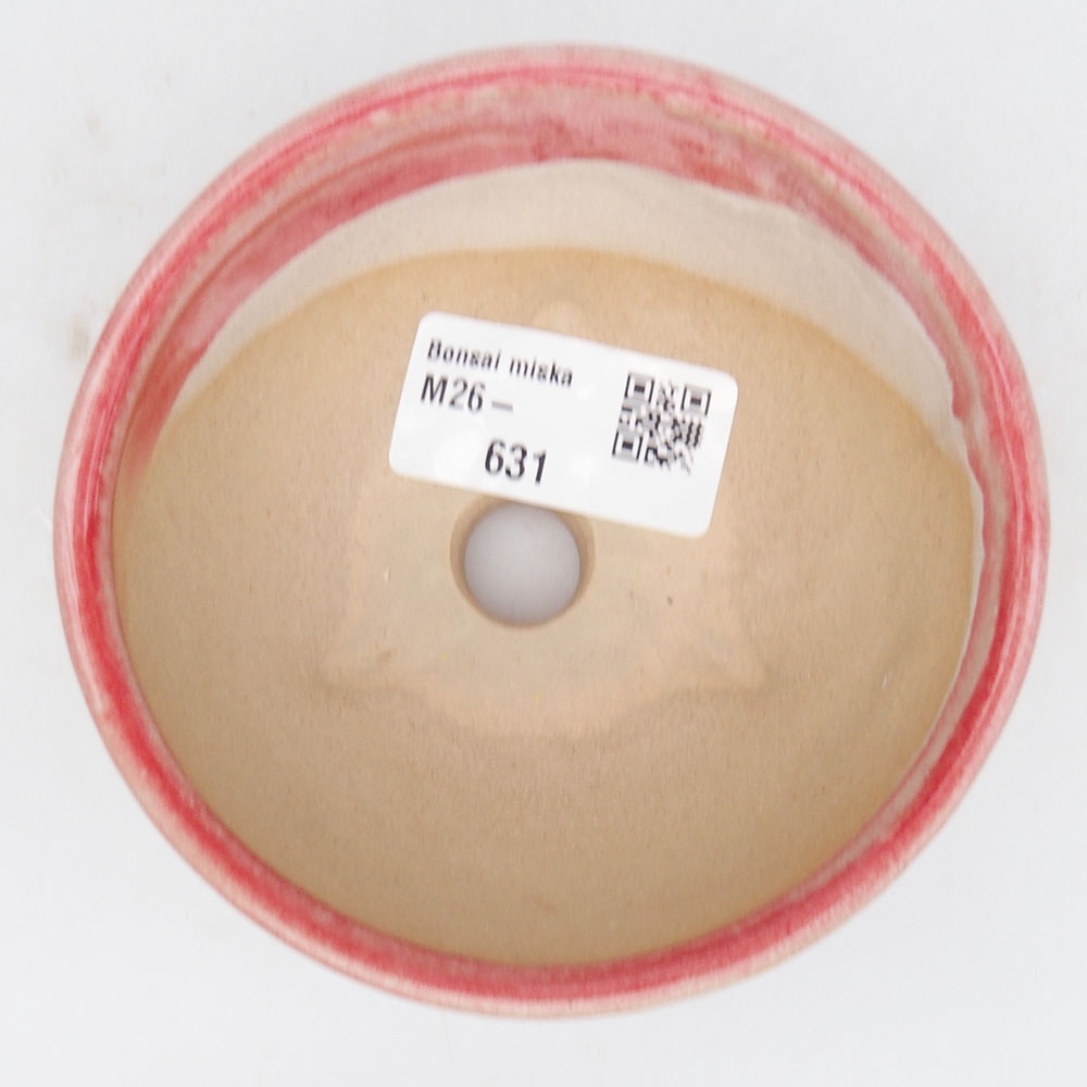 Ceramiczna miska na bonsai 9,5 x 9,5 x 5 cm, różowa