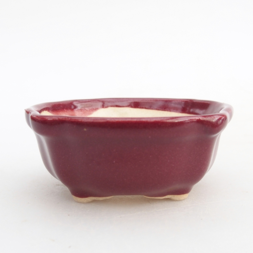 Mini miska do bonsai 6,5 x 6,5 x 3 cm, bordowa