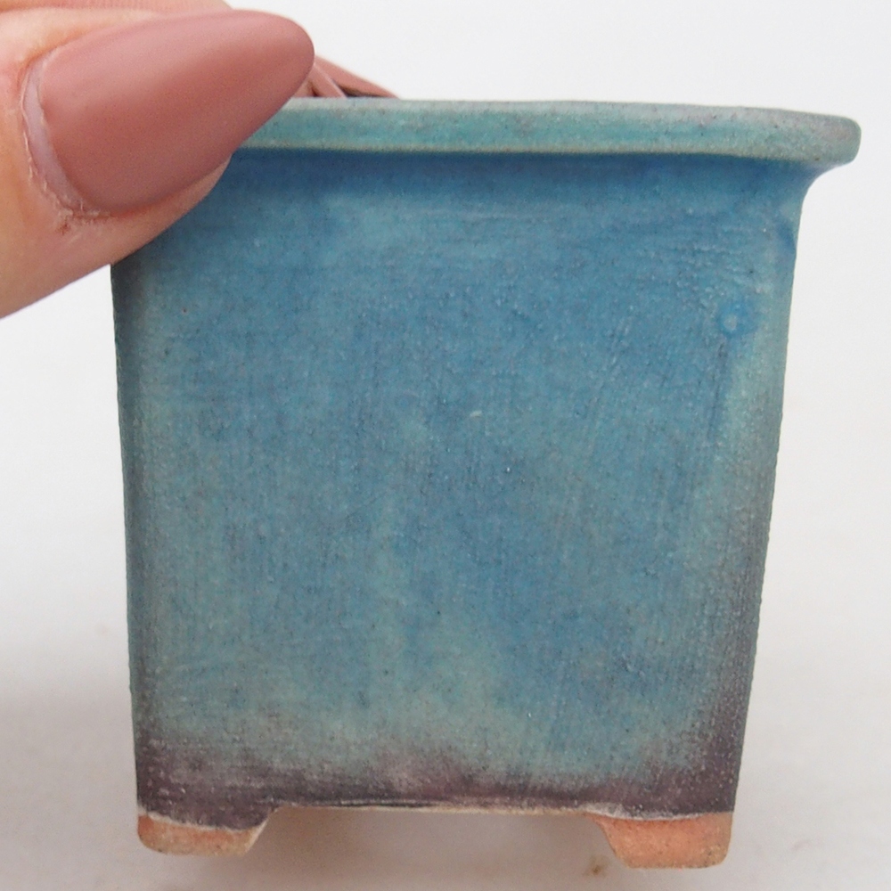 Ceramiczna miska do bonsai 5,5 x 5,5 x 5,5 cm, kolor niebieski