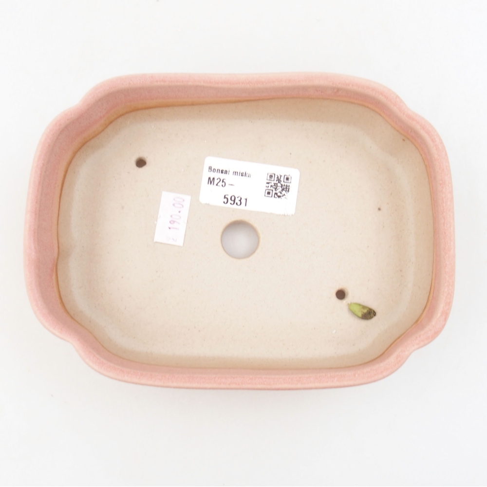 Ceramiczna miska bonsai 16 x 12 x 4,5 cm, kolor różowy