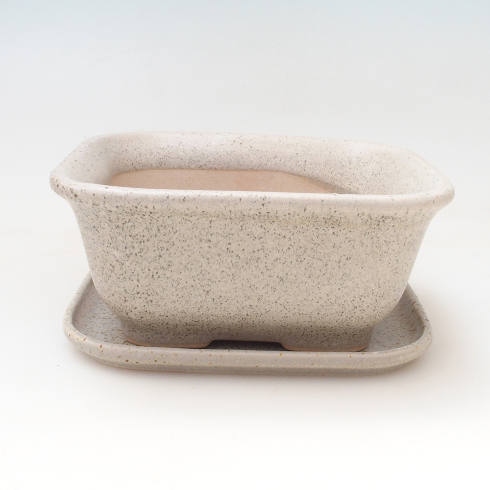 Bonsai bowl + spodek H01 - 12x9x5 cm