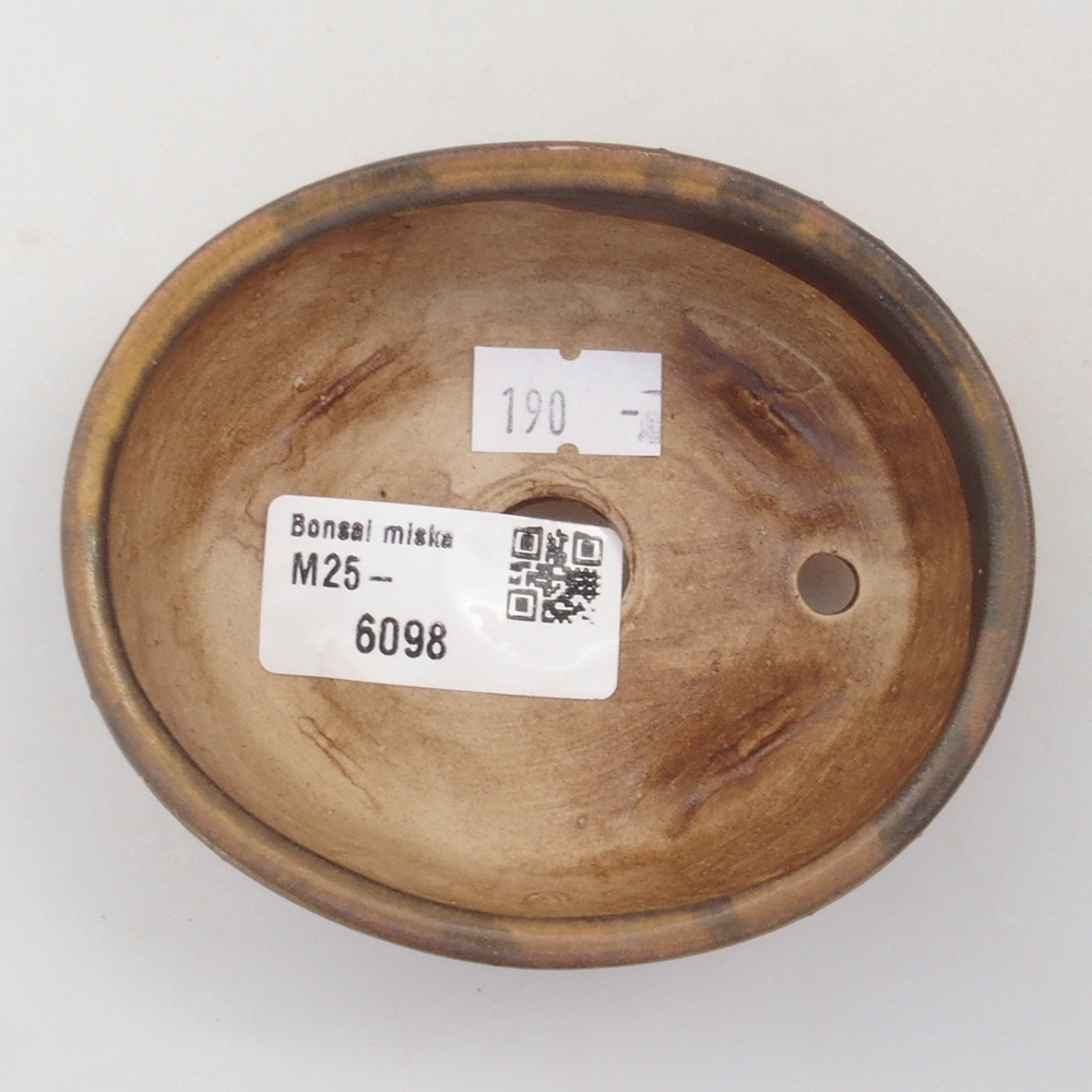Ceramiczna miska do bonsai 9 x 8 x 3,5 cm, kolor brązowy