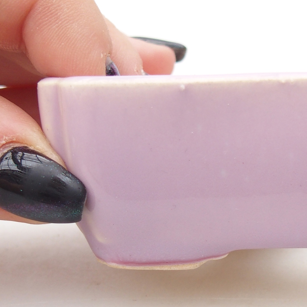 Mini miska do bonsai 8,5 x 7,5 x 3 cm, różowa