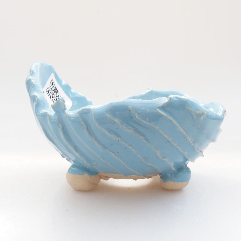 Muszla ceramiczna 7,5 x 7,5x 5 cm, kolor niebieski