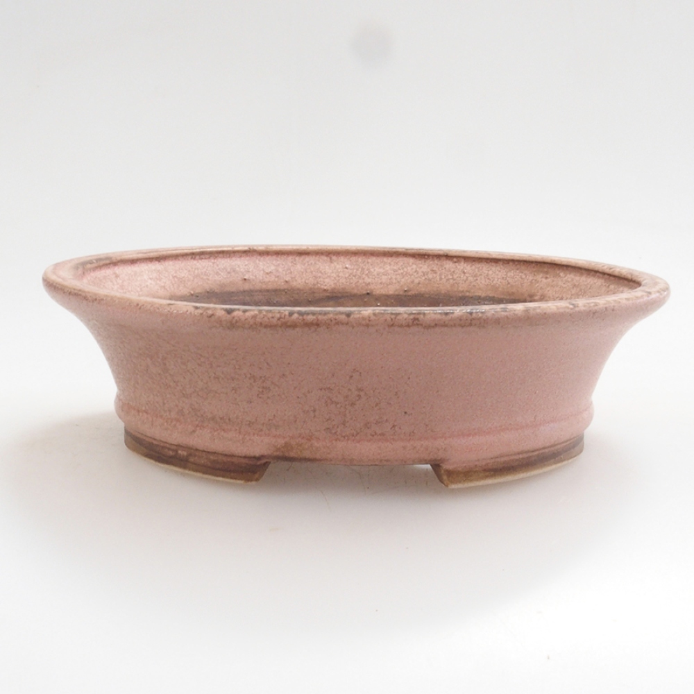 Ceramiczna miska do bonsai 13,,5 x 12 x 3,5 cm, kolor różowy