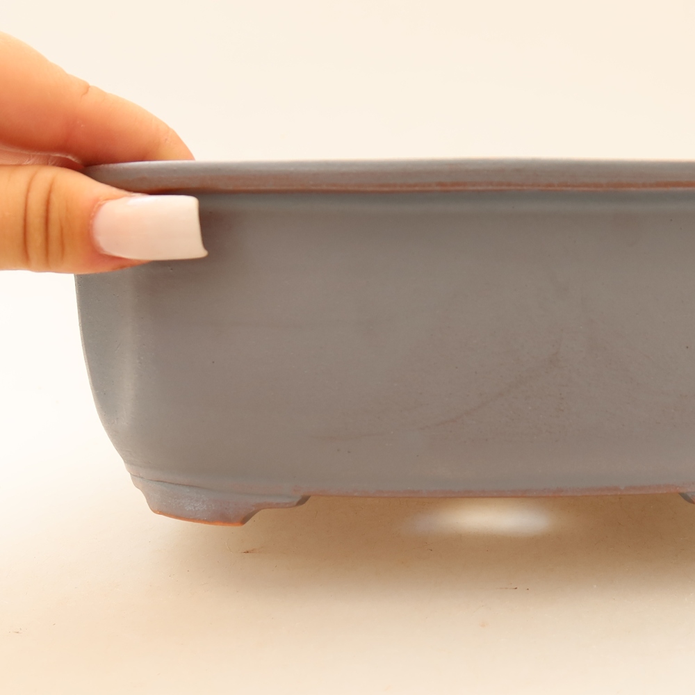 Ceramiczna miska do bonsai 22,5 x 17,5 x 7,5 cm, kolor metaliczny