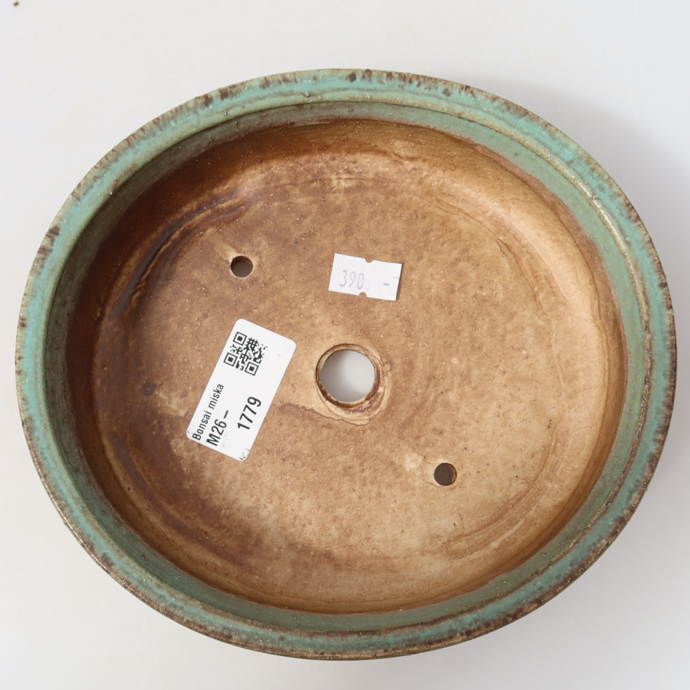 Ceramiczna miska do bonsai 18 x 16,5 x 4,5 cm, kolor zielony