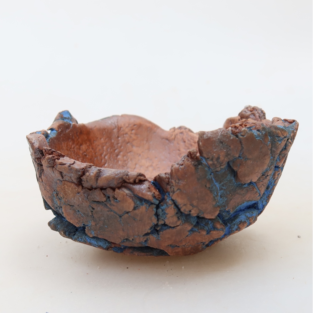 Ceramiczna skorupka 9 x 9 x 4 cm, kolor niebieski