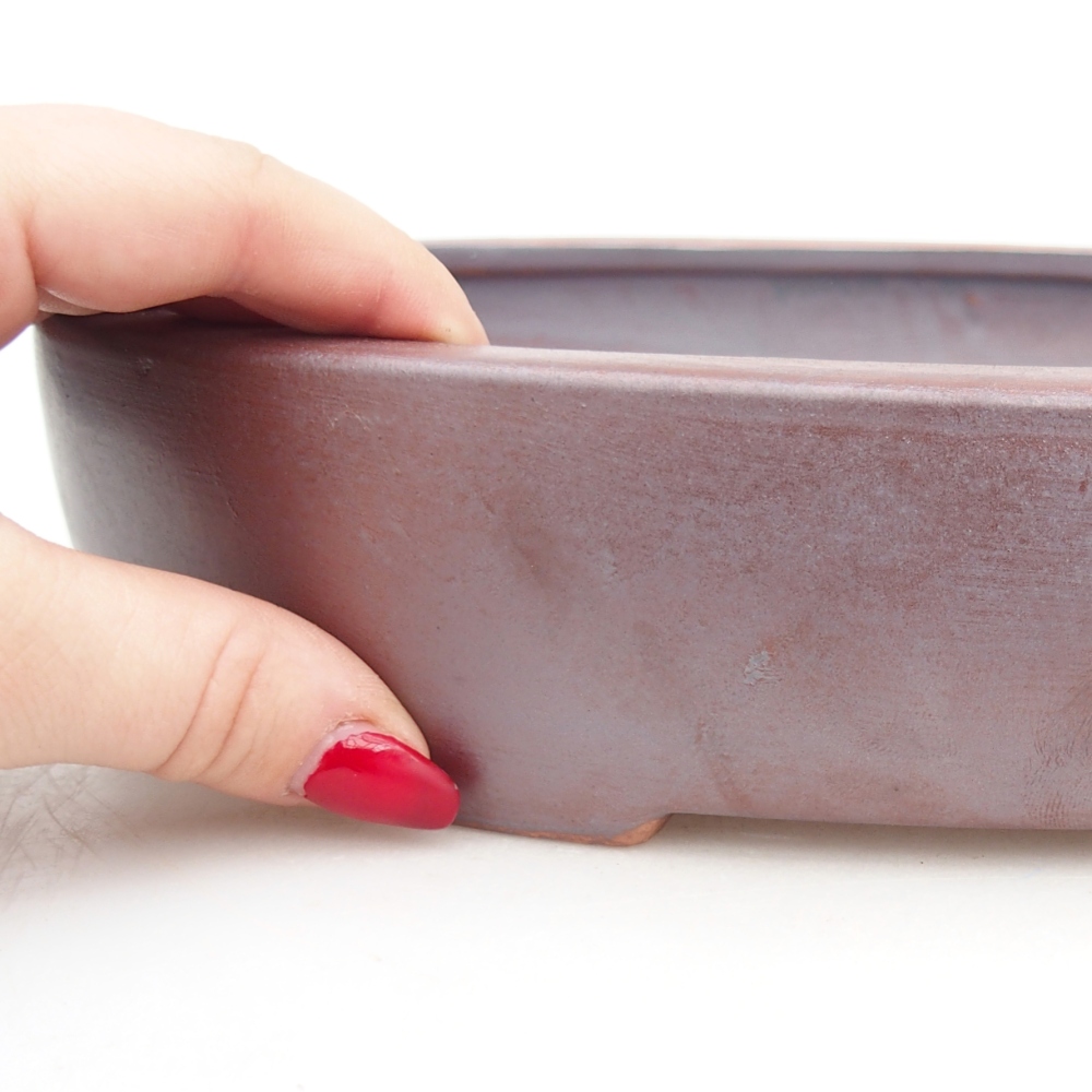 Ceramiczna miska bonsai 27 x 21 x 5 cm, kolor metaliczny