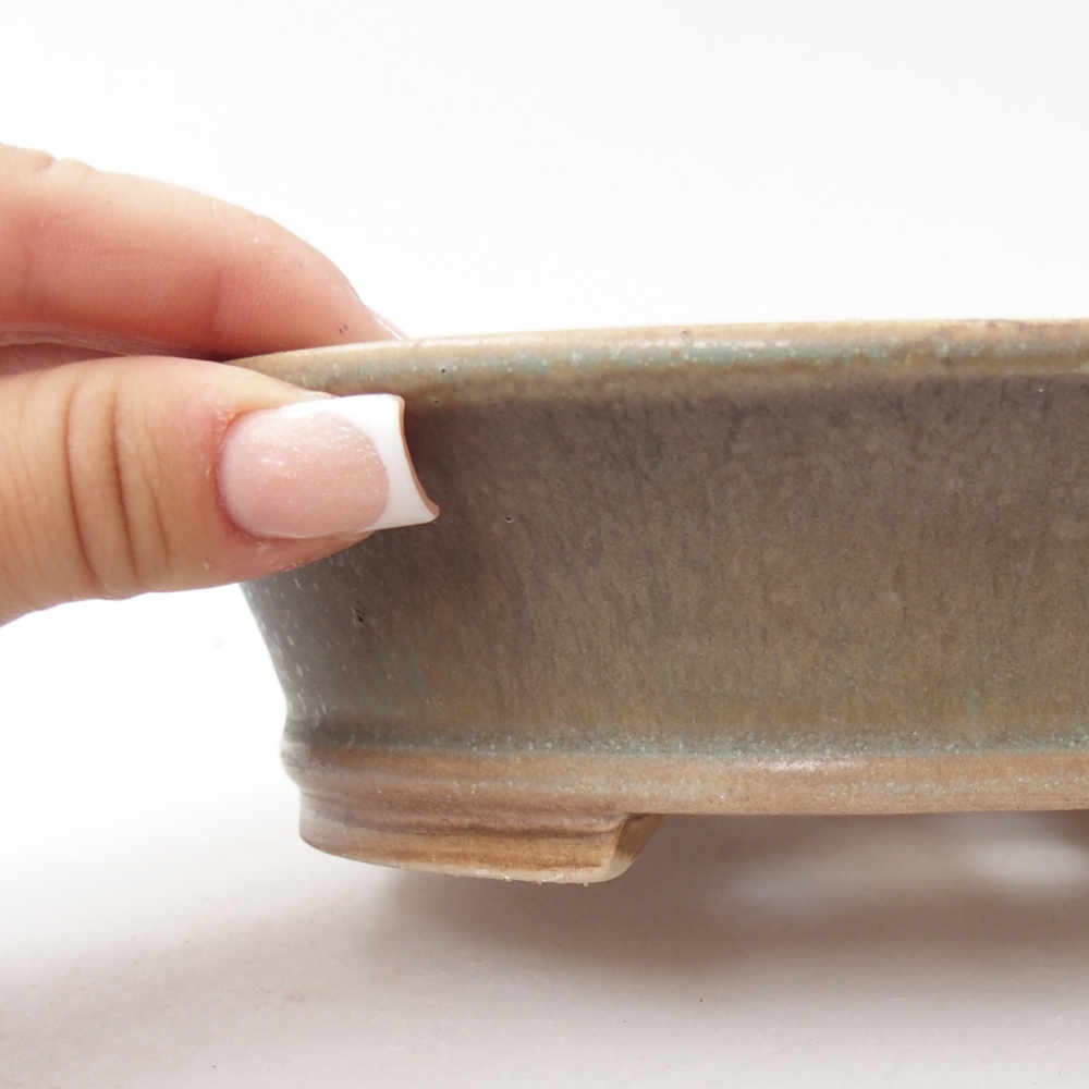 Ceramiczna miska na bonsai 17,5 x 16 x 4,5 cm, kolor podlewany