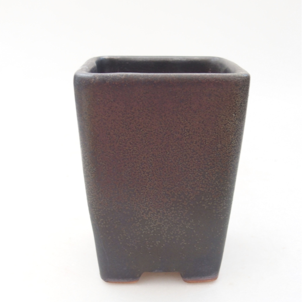 Ceramiczna miska bonsai 8 x 8 x 11 cm, kolor szary