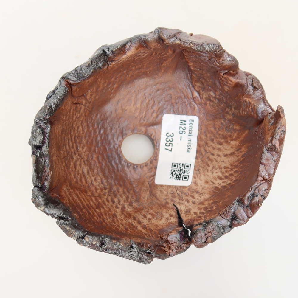 Ceramiczna skorupa  11 x 10 x 7 cm, kolor brązowy