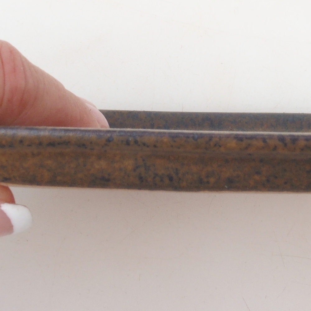 Ceramiczna miska H17 -15,5 x 11 x 1 cm - brązowa