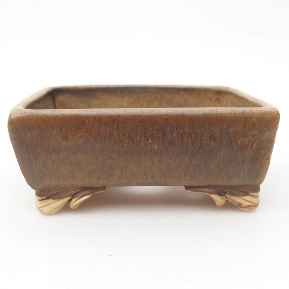 Ceramiczna miska do bonsai 10 x 8,5 x 4 cm, kolor brązowy