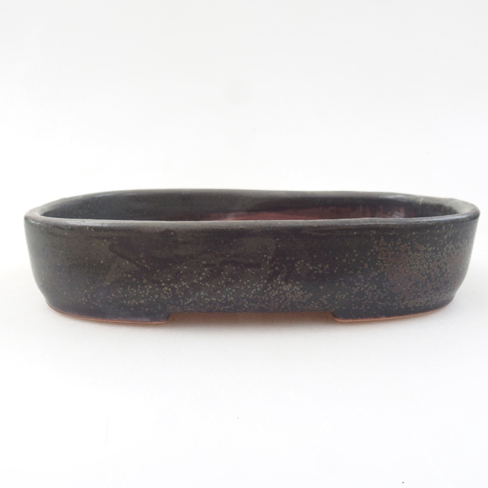 Ceramiczna miska bonsai 16 x 11 x 3,5 cm, kolor szary