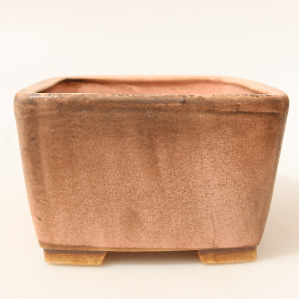Ceramiczna miska do bonsai 10,5 x 10,5 x 7 cm, kolor różowy