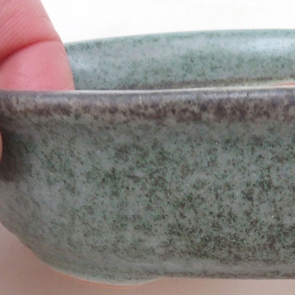 Bonsai bowl H04 - 10,5 x 7,5 x 3 cm. - zielony