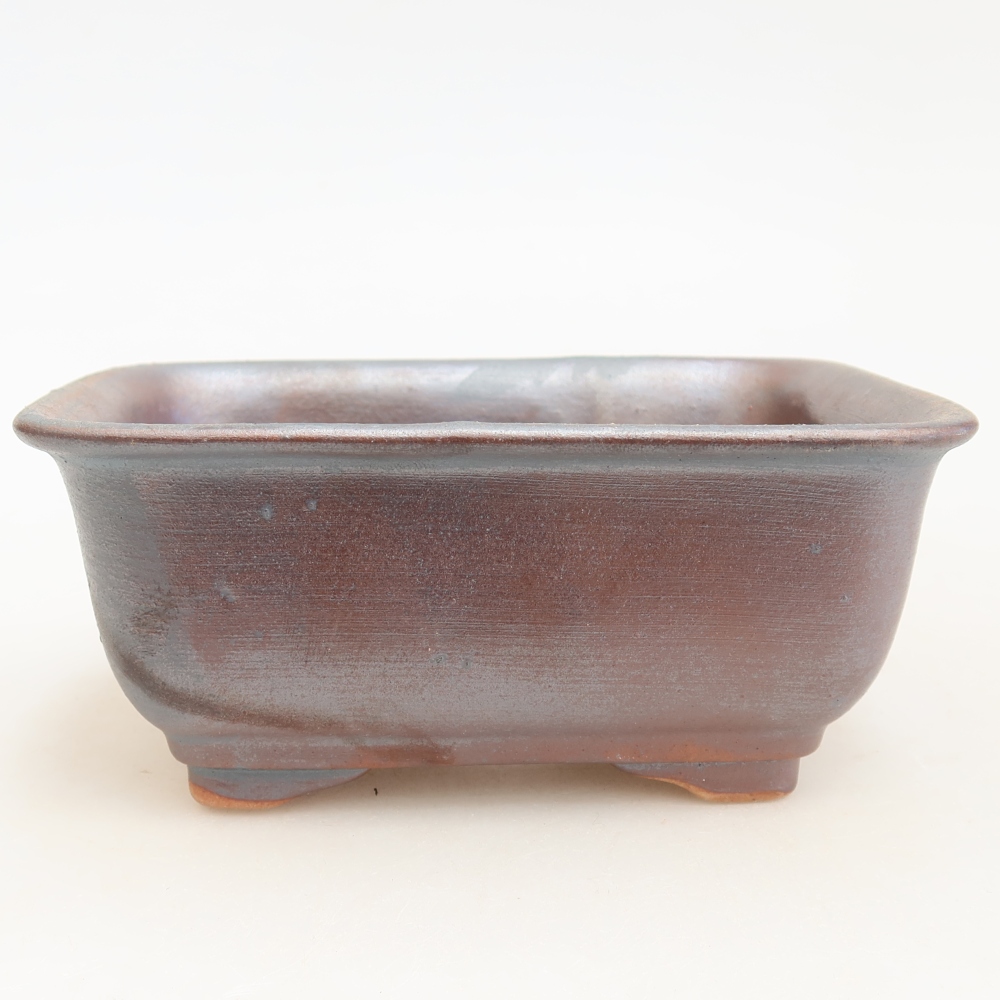 Ceramiczna miska do bonsai 13,5 x 10,5 x 6 cm, kolor metaliczny