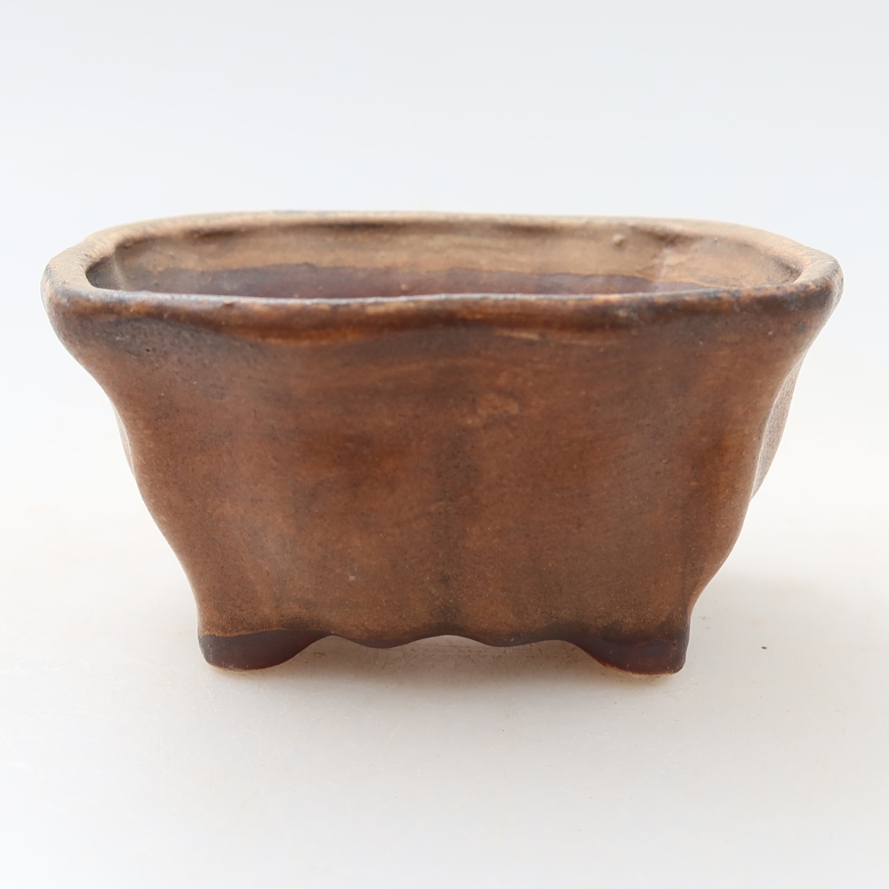 Ceramiczna miseczka do bonsai 7 x 7 x 3,5 cm, kolor różowy