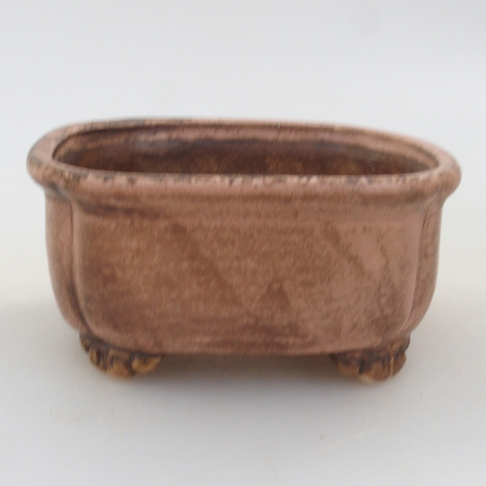 Ceramiczna miska do bonsai 7,5 x 7,5 x 3,5 cm, kolor różowy