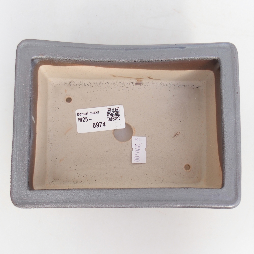 Ceramiczna miska do bonsai 16 x 12 x 6 cm, kolor metaliczny