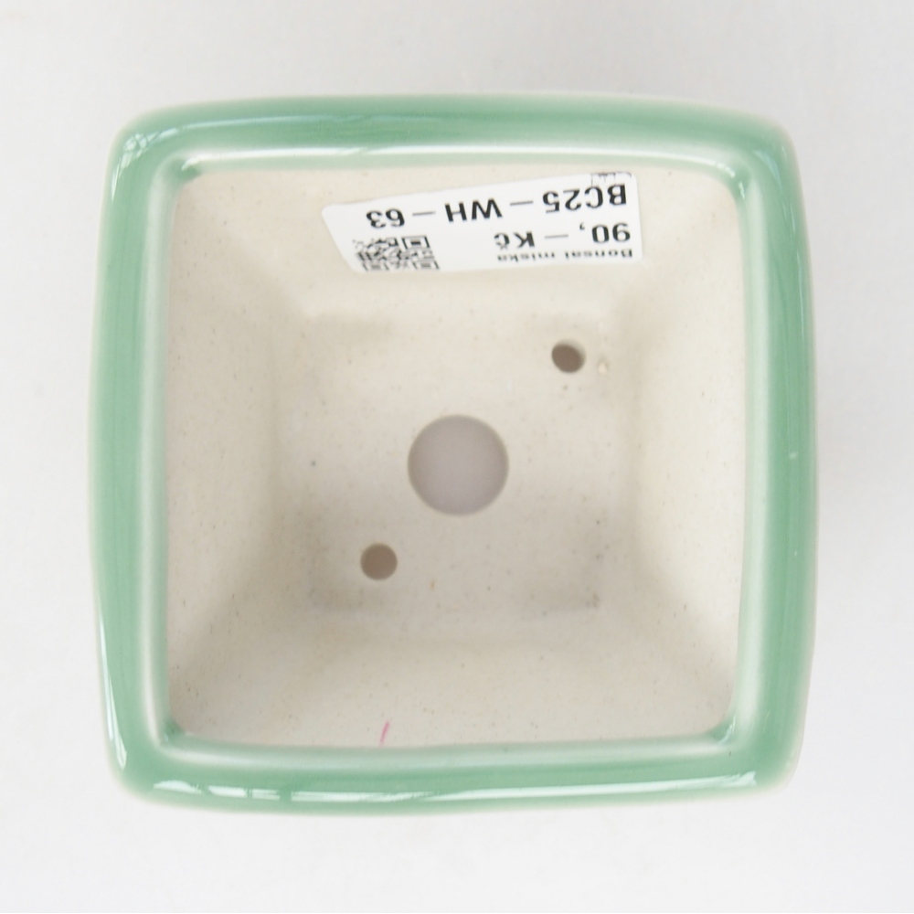 Ceramiczna miska do bonsai 8,5 x 8,5 x 5 cm, zielona