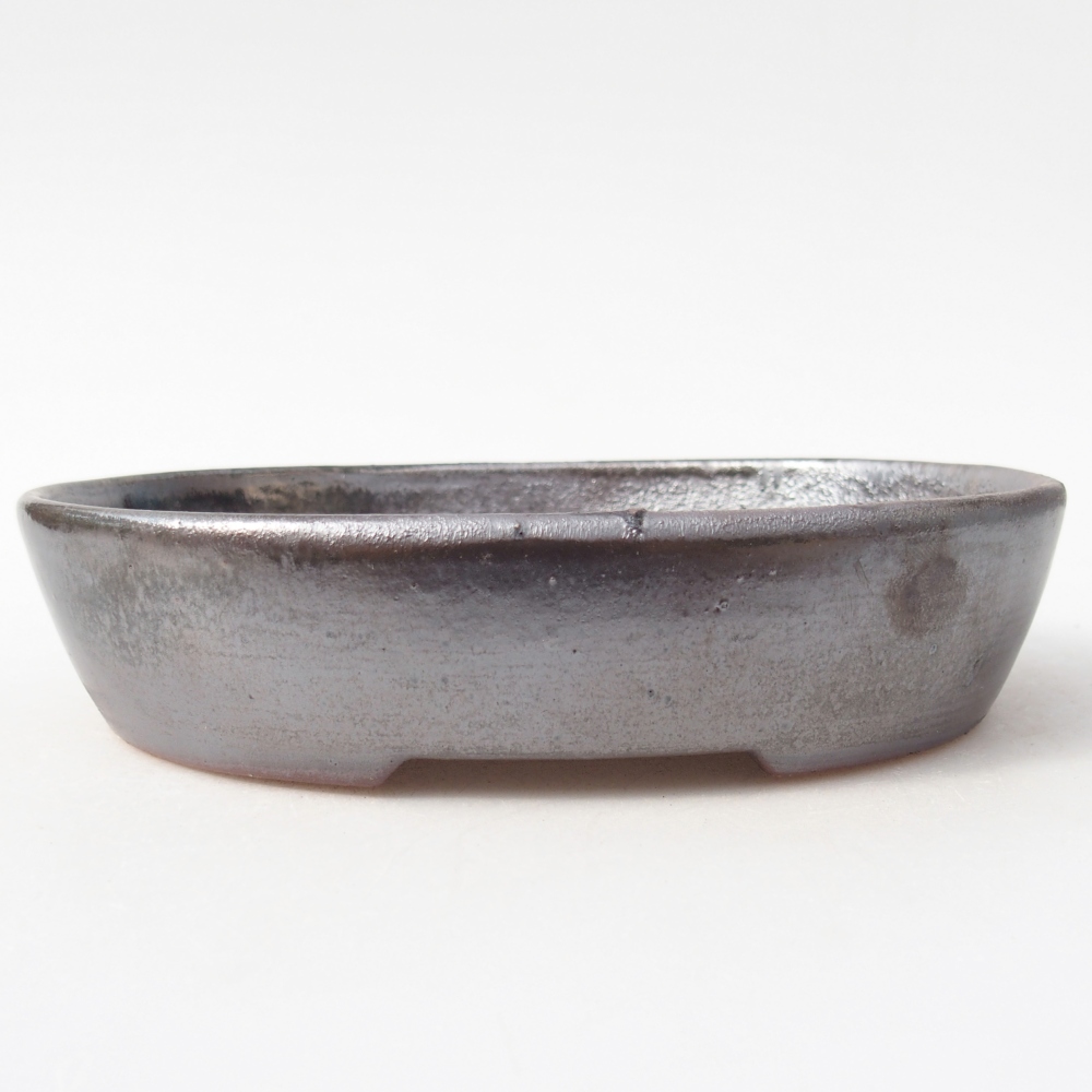 Ceramiczna miska do bonsai 17,5 x 14 x 4 cm, kolor metaliczny