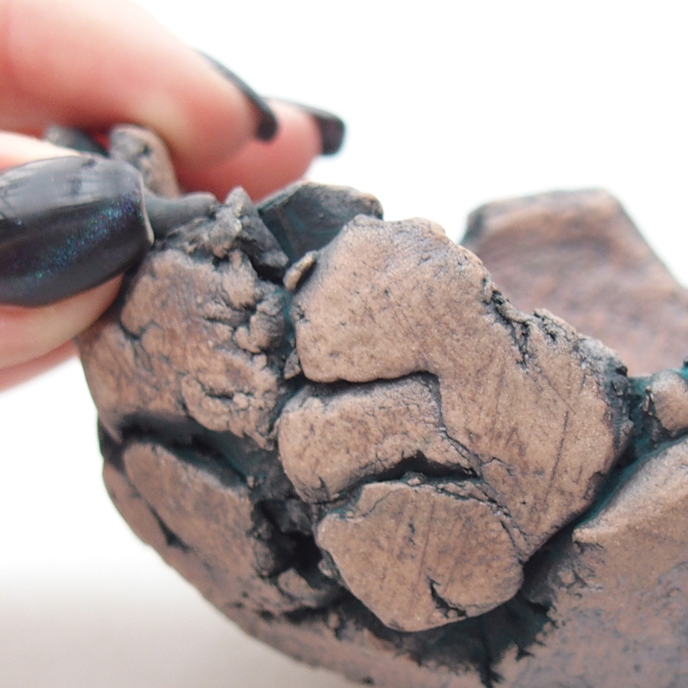 Ceramiczna muszla 9 x 9 x 6 cm, kolor zielony