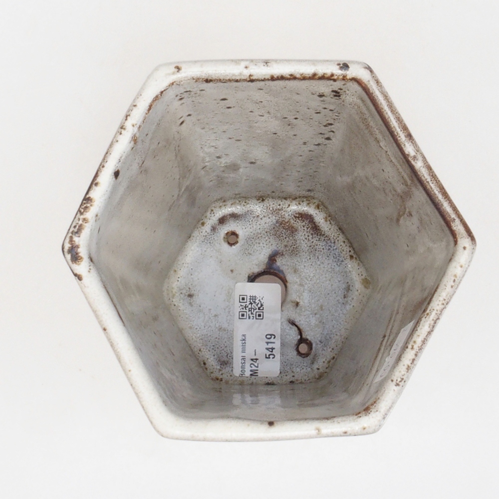 Ceramiczna miska bonsai 12,5 x 11,5 x 16,5 cm, kolor biały