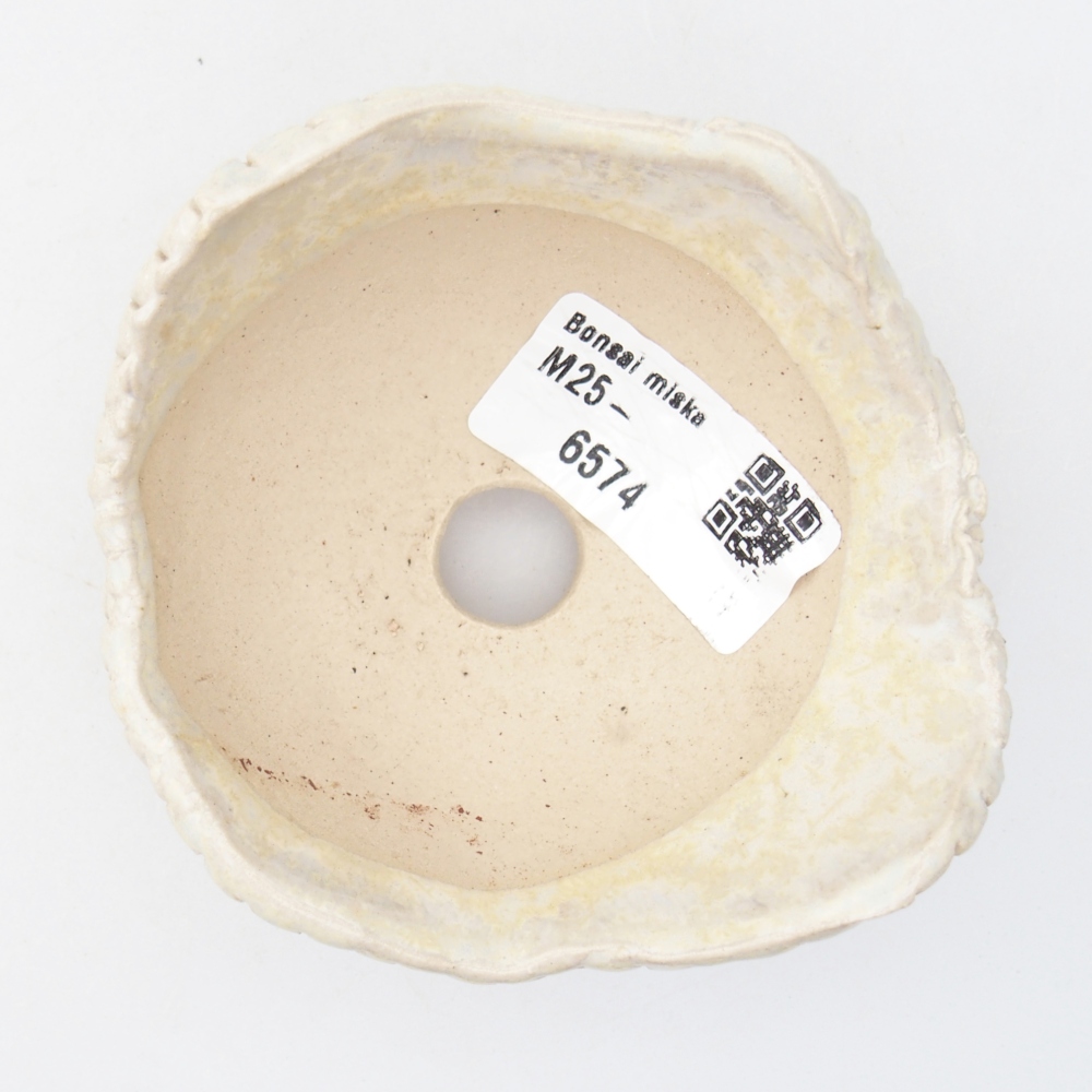 Ceramiczna muszla 8,5 x 8,5 x 5 cm, kolor beżowy