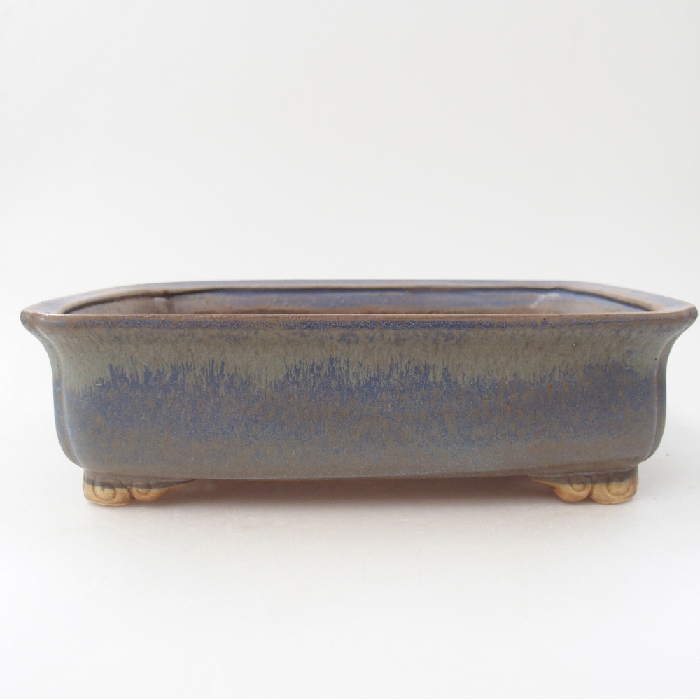 Ceramiczna miska bonsai 25 x 20 x 7 cm, kolor niebieski