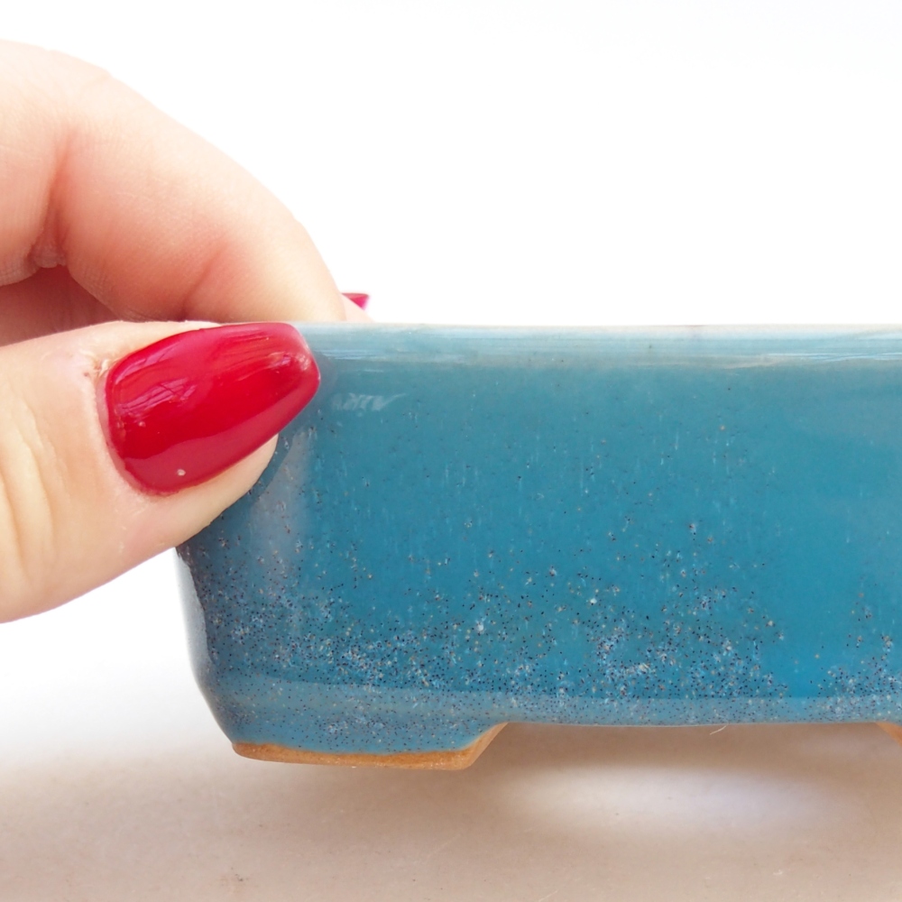 Ceramiczna miska na bonsai 9,5 x 8 x 3,5 cm, kolor niebieski