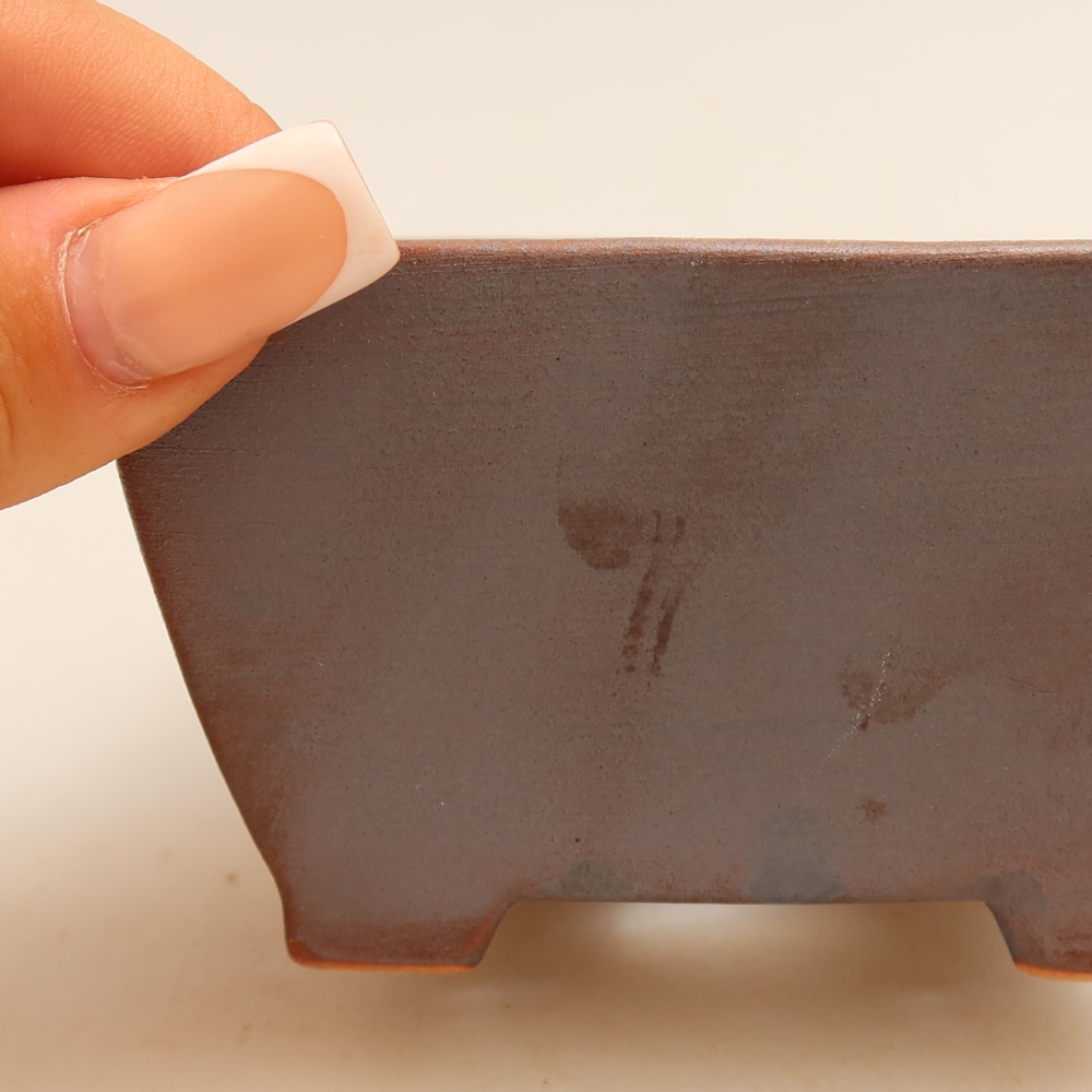 Ceramiczna miseczka do bonsai 9,5 x 9,5 x 5,5 cm, kolor metaliczny