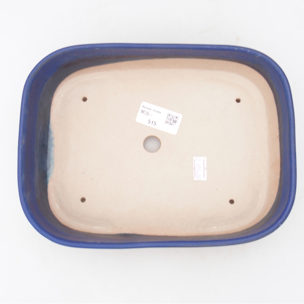 Ceramiczna miska do bonsai 22,5 x 17 x 6 cm, kolor niebieski