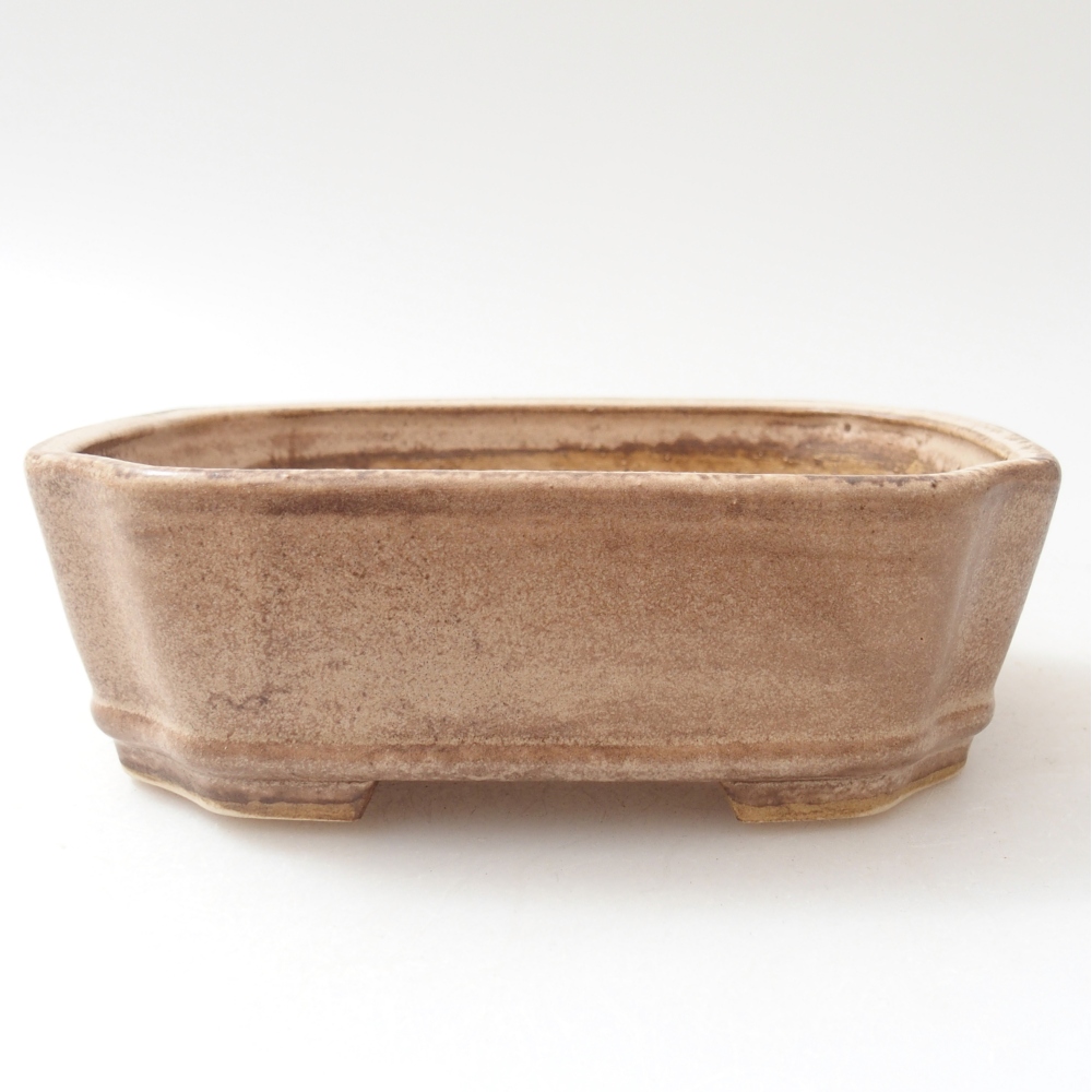Ceramiczna miska na bonsai 14 x 12 x 4,5 cm, kolor beżowy