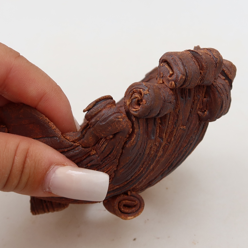 Ceramiczna skorupa  13,5 x 10,5 x 7 cm, kolor brązowy