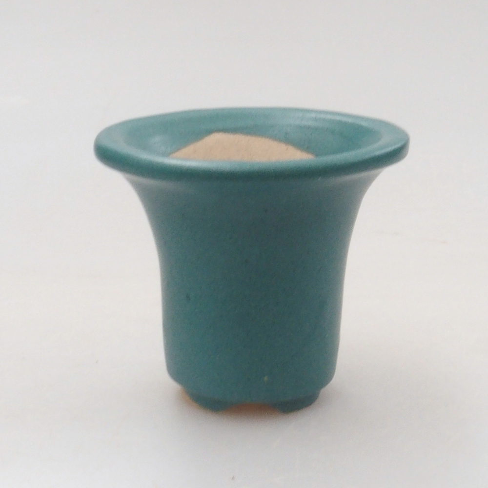 Ceramiczna miska bonsai 4 x 4 x 4 cm, kolor niebieski